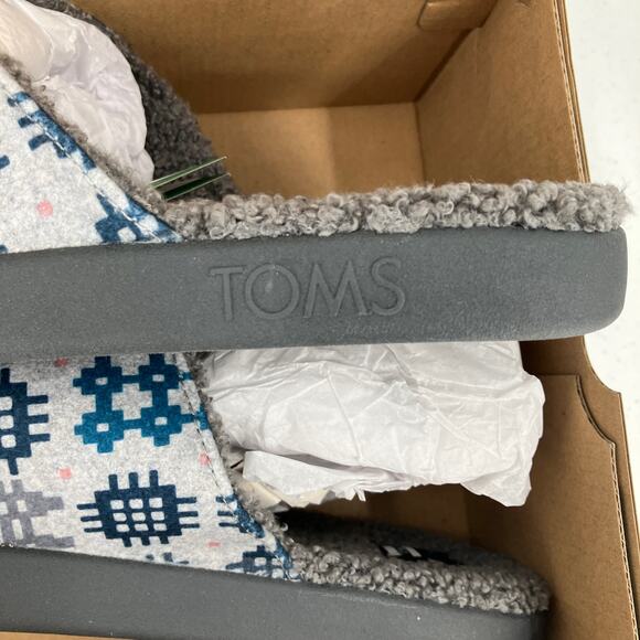 Toms Colab West Elm Frost Grey Snowdon Repreve Two Tone Felt Harbor Clog Slipper - Picture 5 of 8